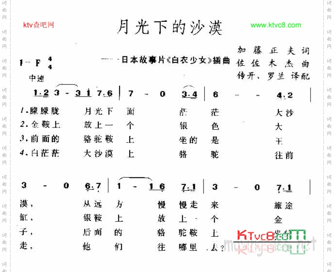 月光下的沙漠