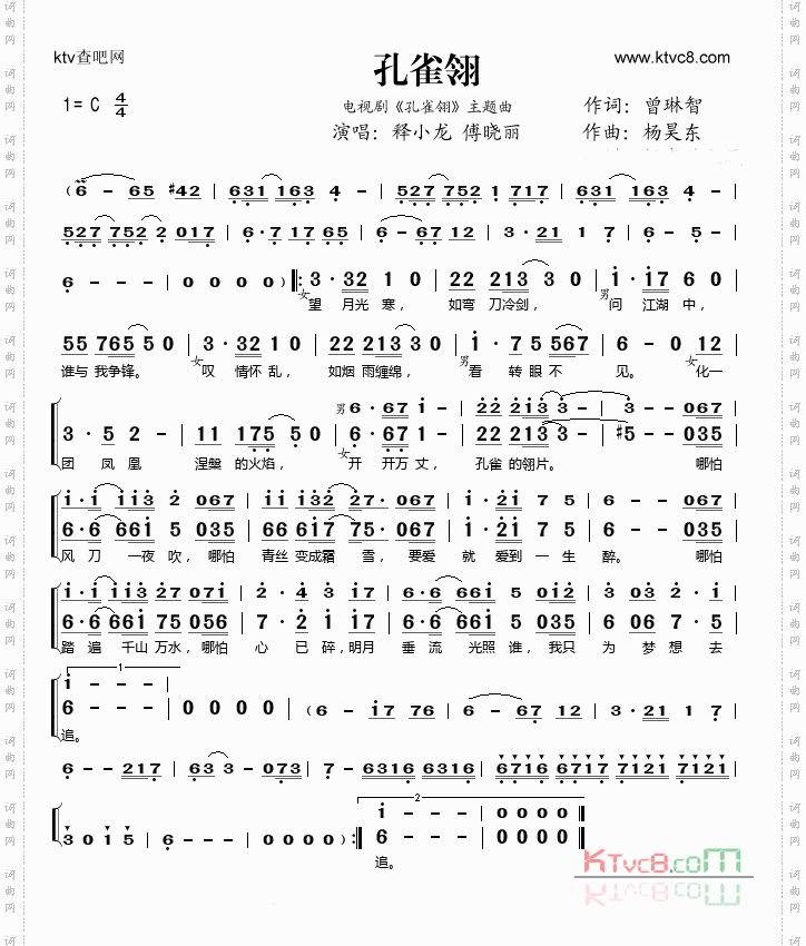 孔雀翎电视剧《孔雀翎》主题曲