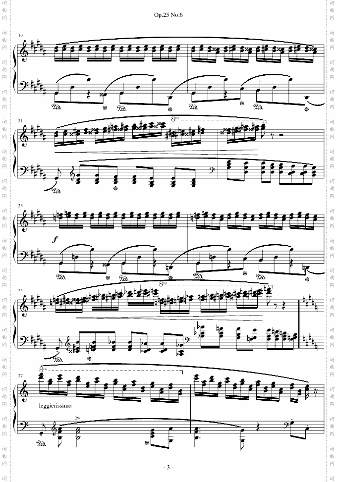 肖邦练习曲Op.25No.6