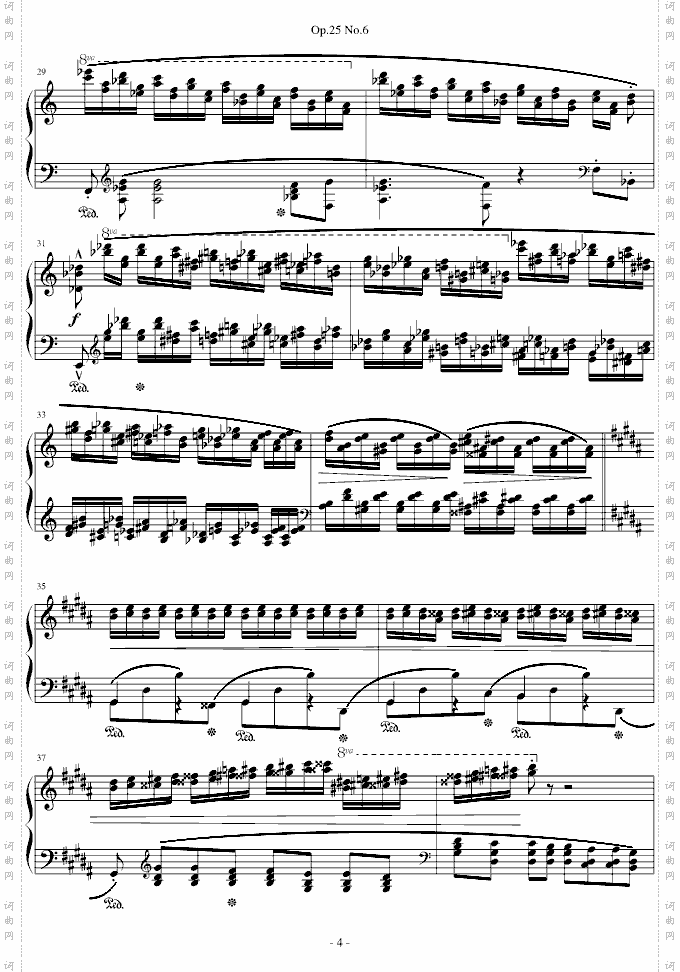 肖邦练习曲Op.25No.6