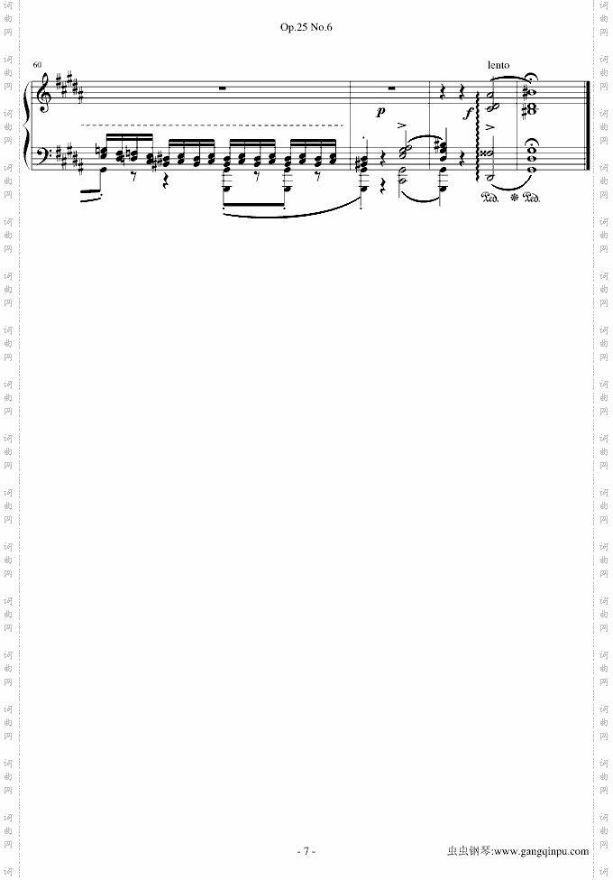 肖邦练习曲Op.25No.6