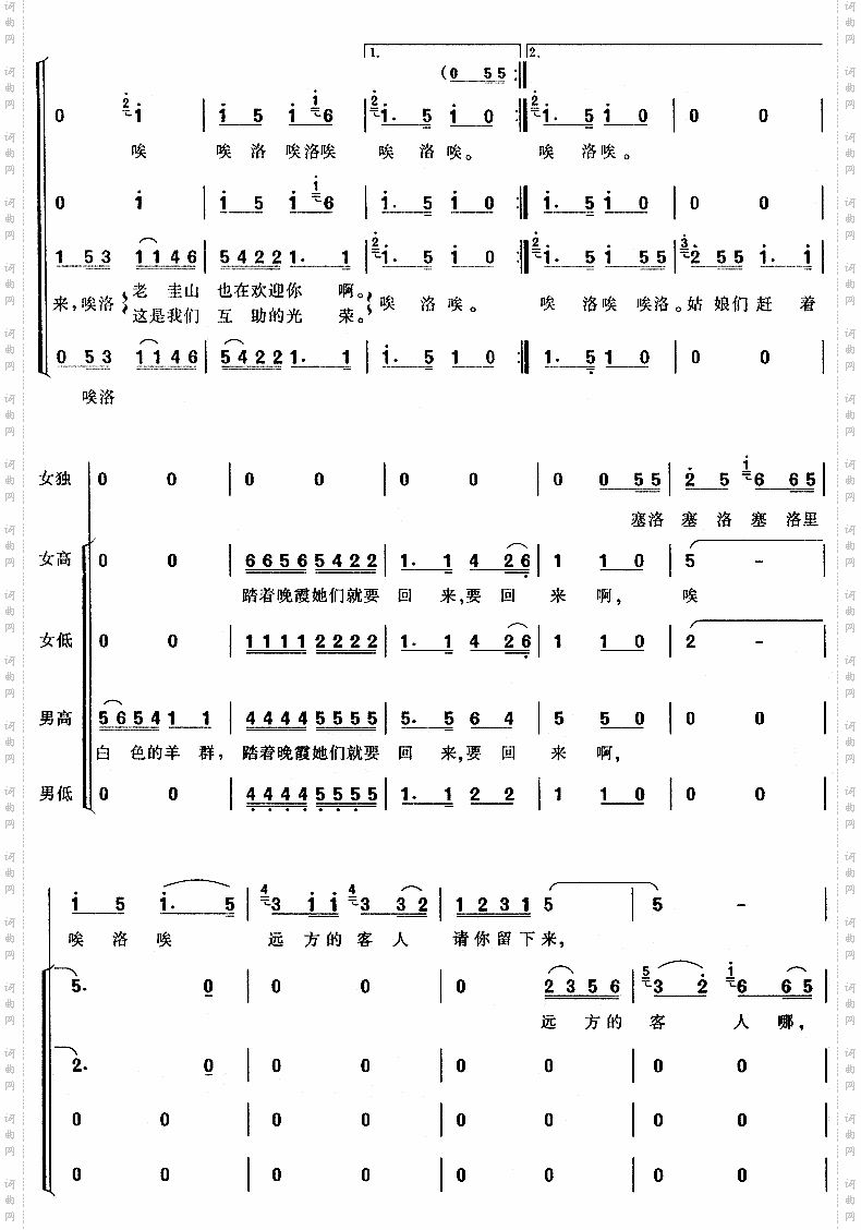 远方的客人请你留下来彝族民歌