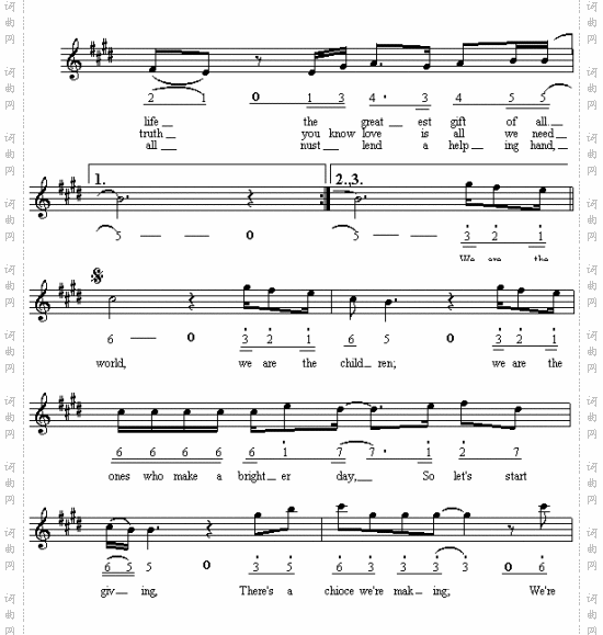 我们是世界美、英文歌