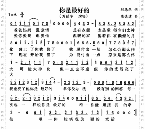 你是最好的