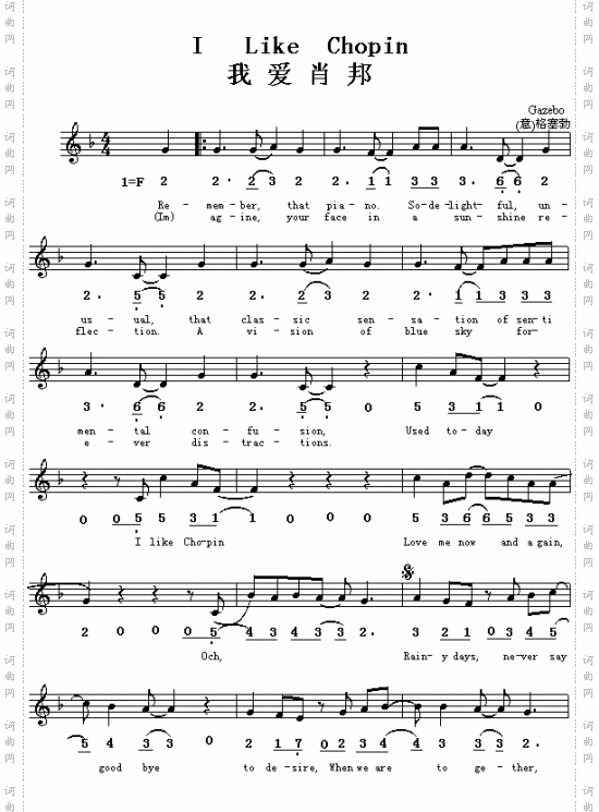 ILikeChopin我爱肖邦意、英文歌1