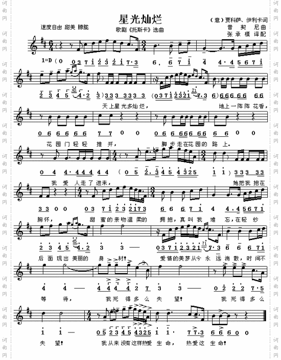 星光灿烂歌剧《托斯卡》选曲