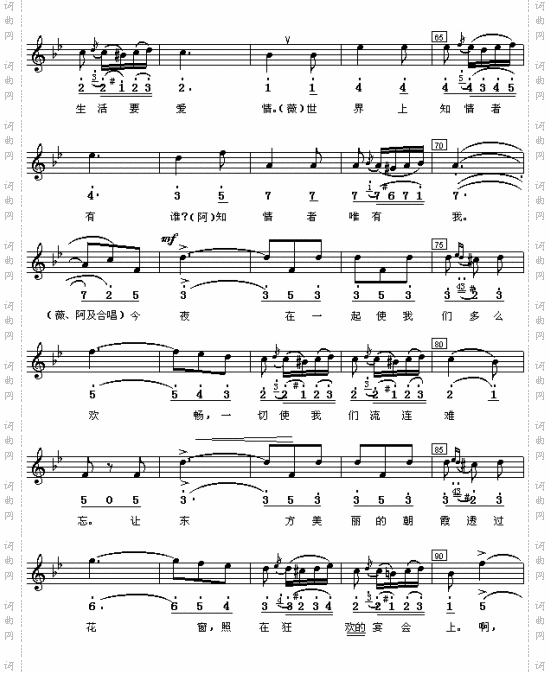 饮酒歌歌剧《茶花女》选曲