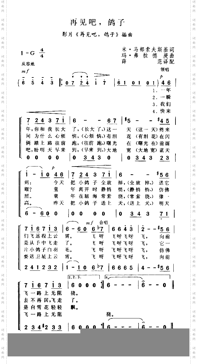 再见吧，鸽子