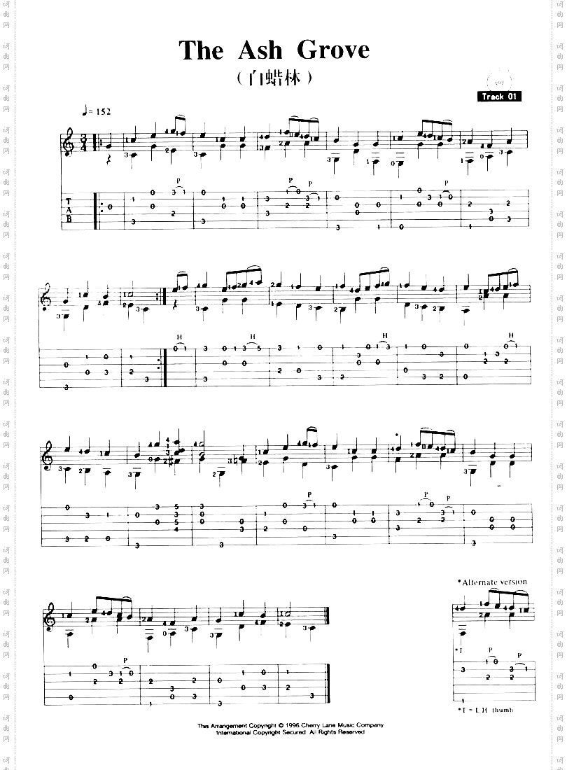 TheAshGrove吉它曲谱