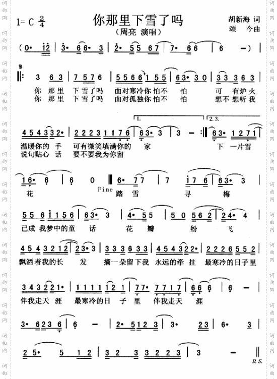 你那里下雪了吗