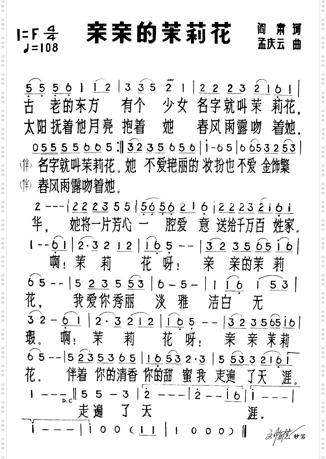 亲亲的茉莉花