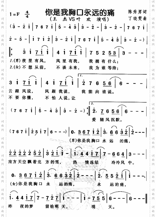 你是我胸口永远的痛