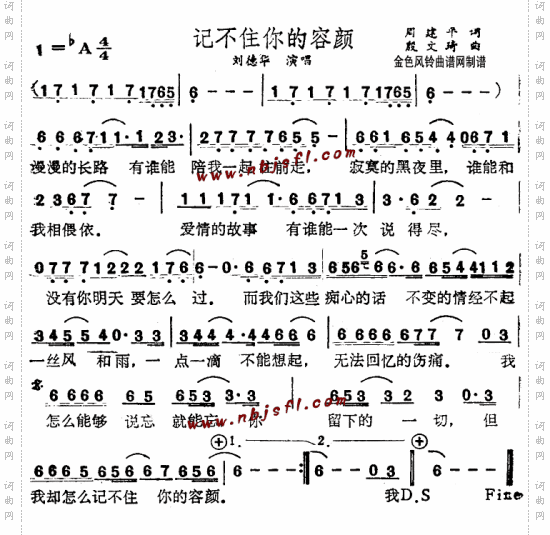 记不住你的容颜