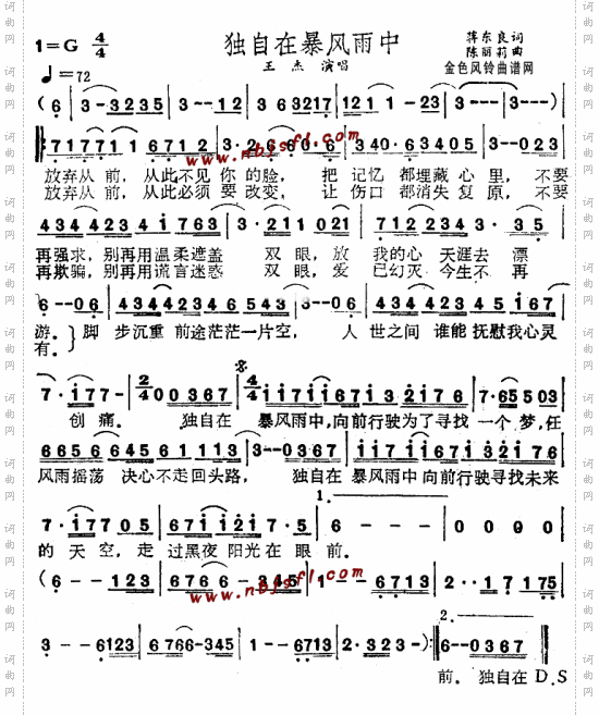 独自在暴风雨中