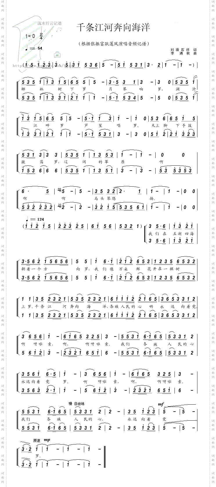 千条江河归大海