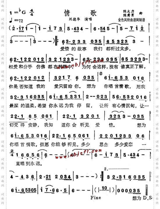 情歌--刘德华