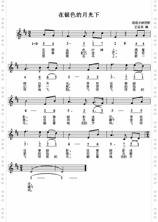 在银色月光下