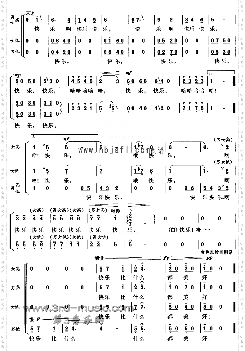 快乐比什么都重要[合唱曲谱]