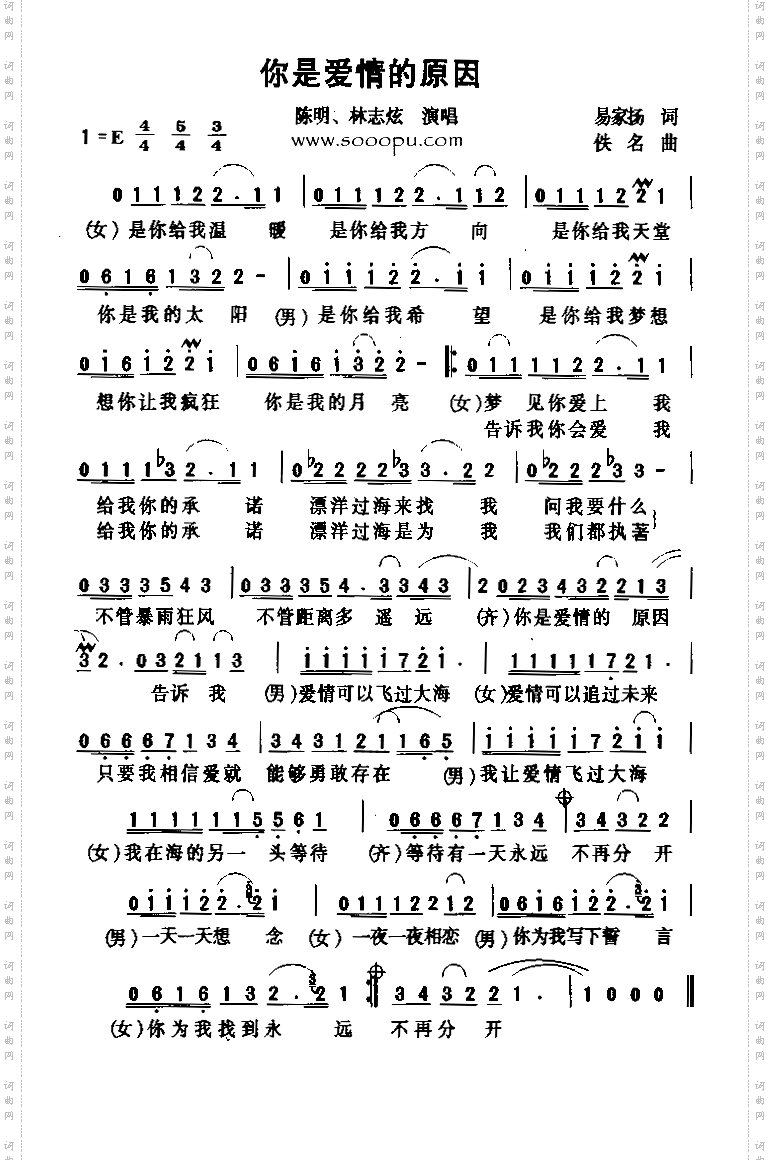 你是爱情的原因