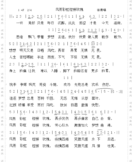 风雨彩虹铿锵玫瑰