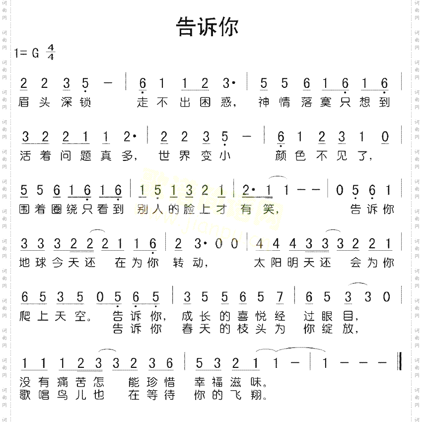 告诉你