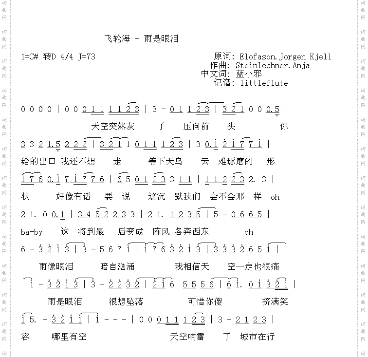 雨是眼泪