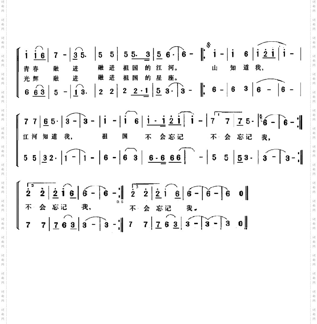 祖国不会忘记我