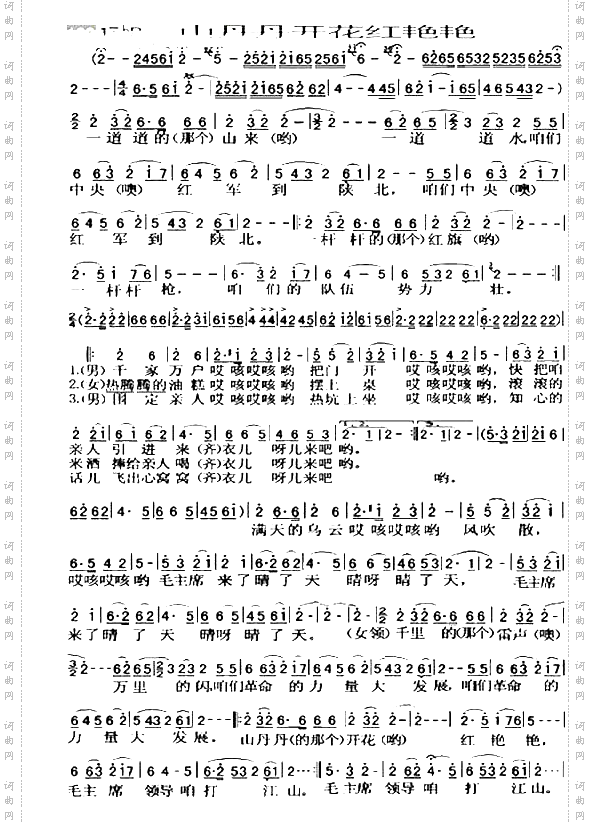 山丹丹开花红艳艳