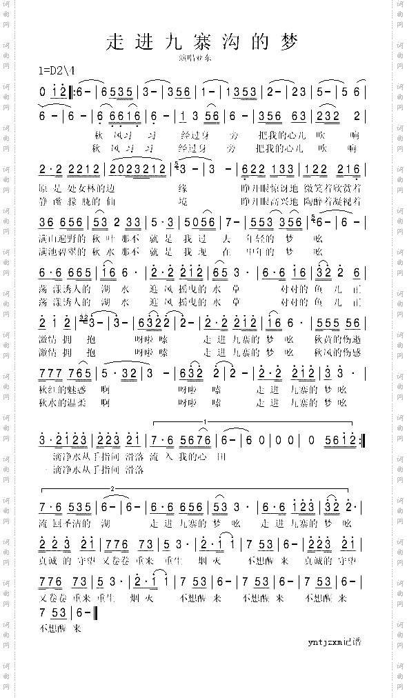 走进九寨沟的梦