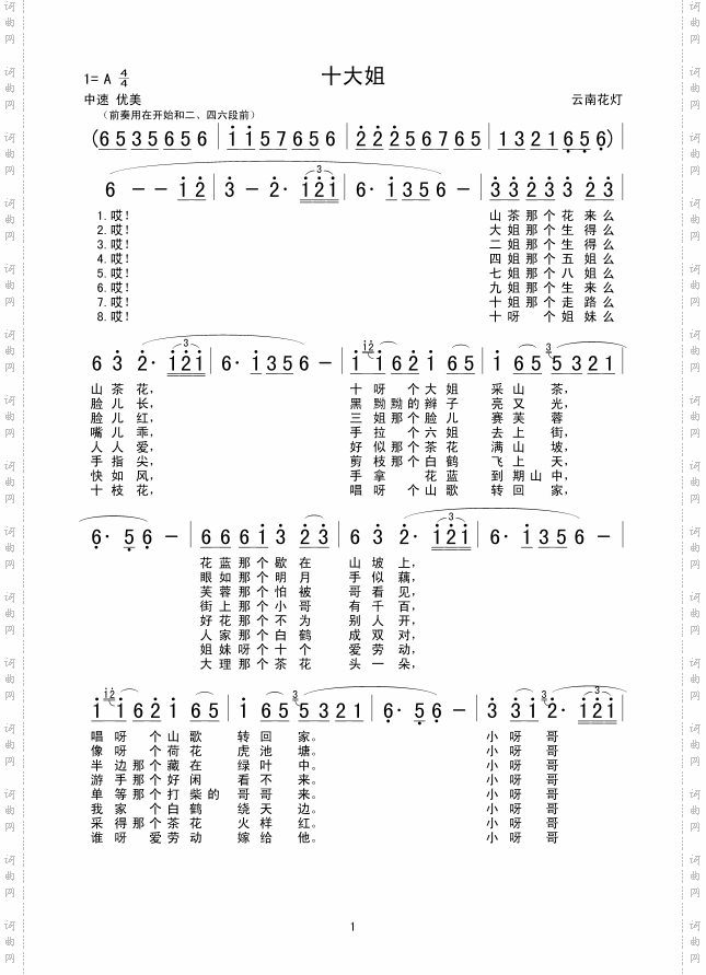 十大姐云南民歌