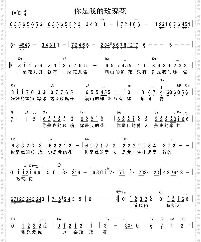 你是我的玫瑰花