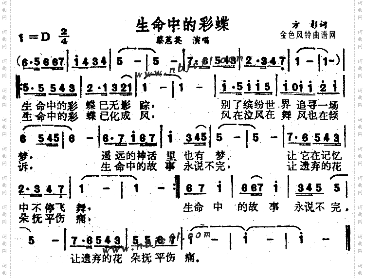生命中的彩蝶