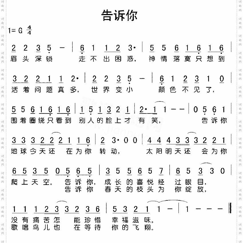 告诉你