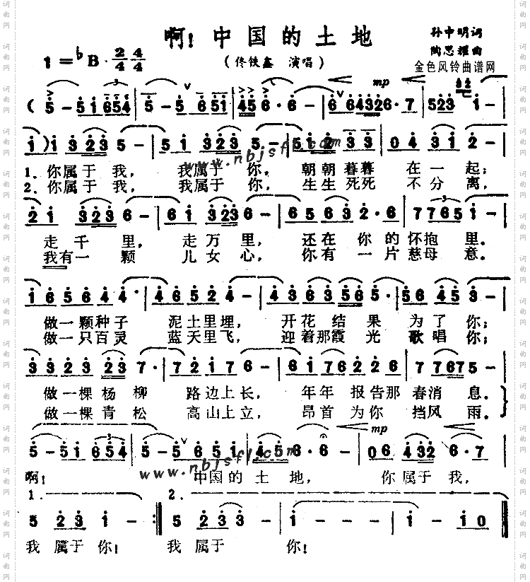 啊中国的土地