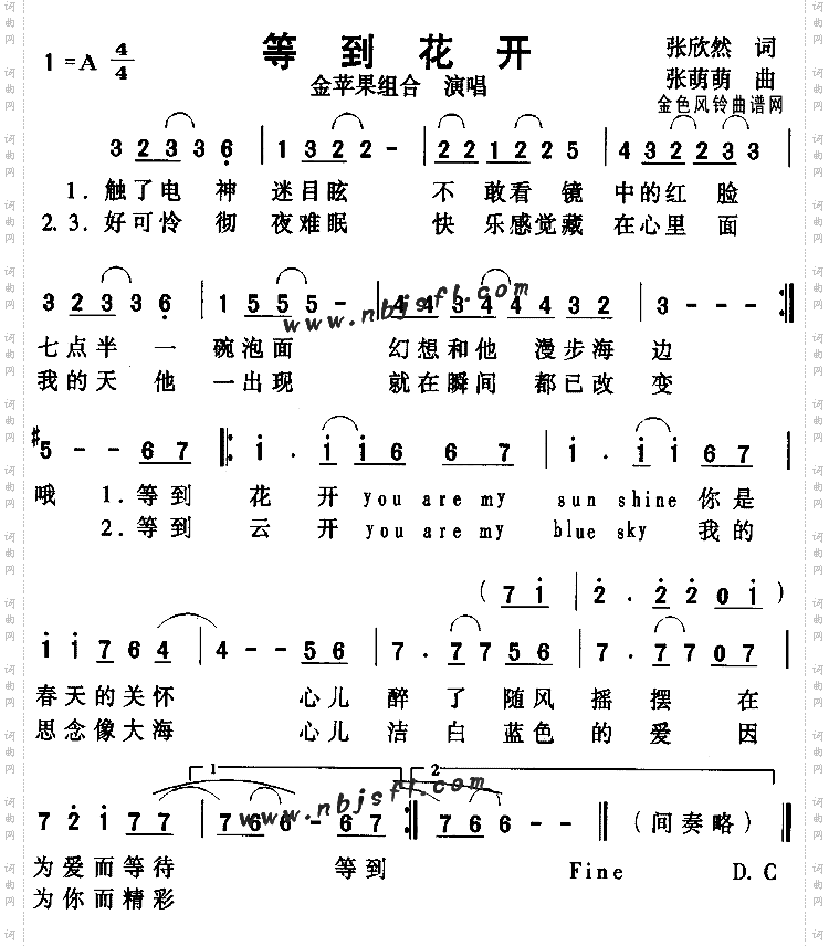 等到花开