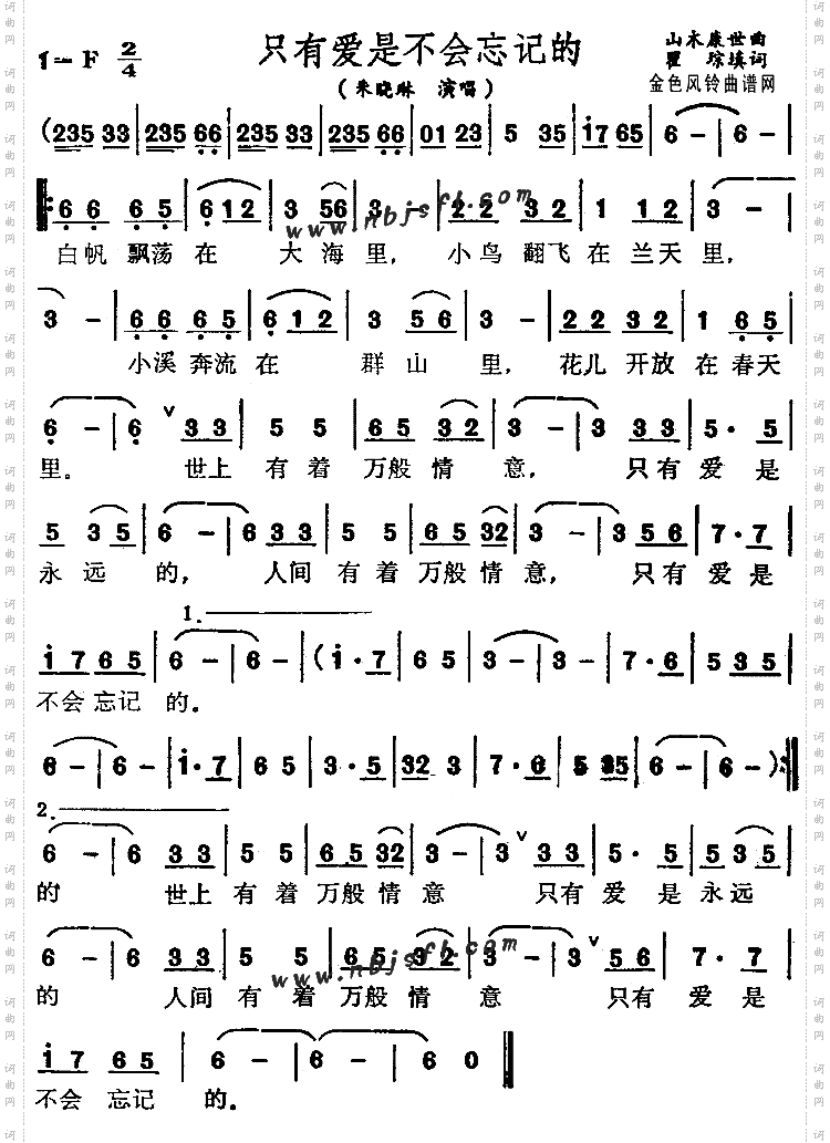 只有爱是不会忘记的日