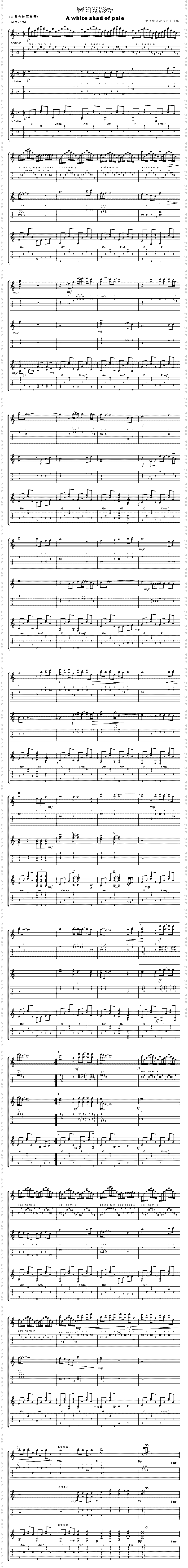 苍白的影子独奏曲