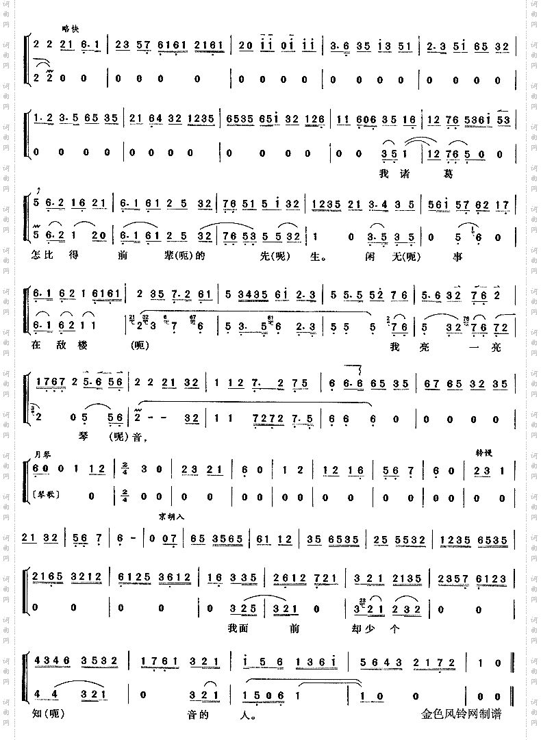 我本是卧龙岗散淡的人《空城计》