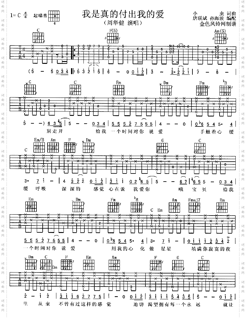 我是真的付出我的爱