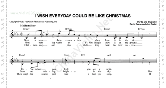 I WISH EVERYDAY COULD BE LIKE CHRISTMAS