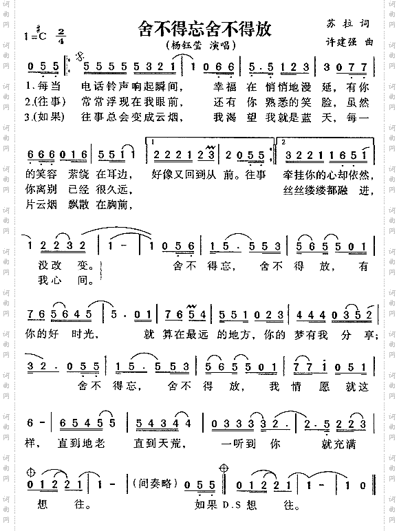 舍不得忘舍不得放