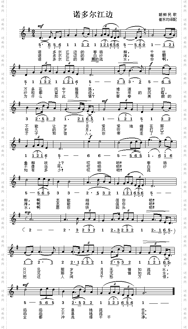 诺多尔江边朝鲜