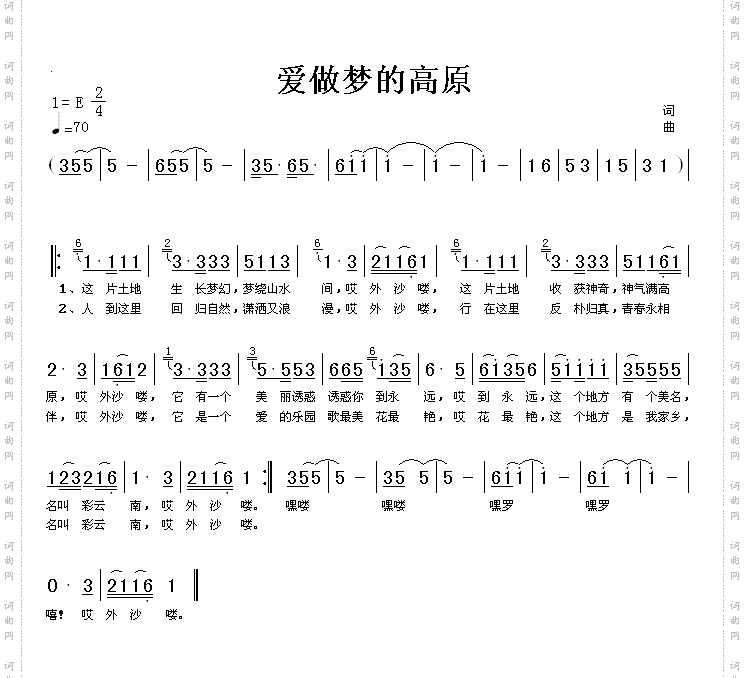 爱做梦的高原