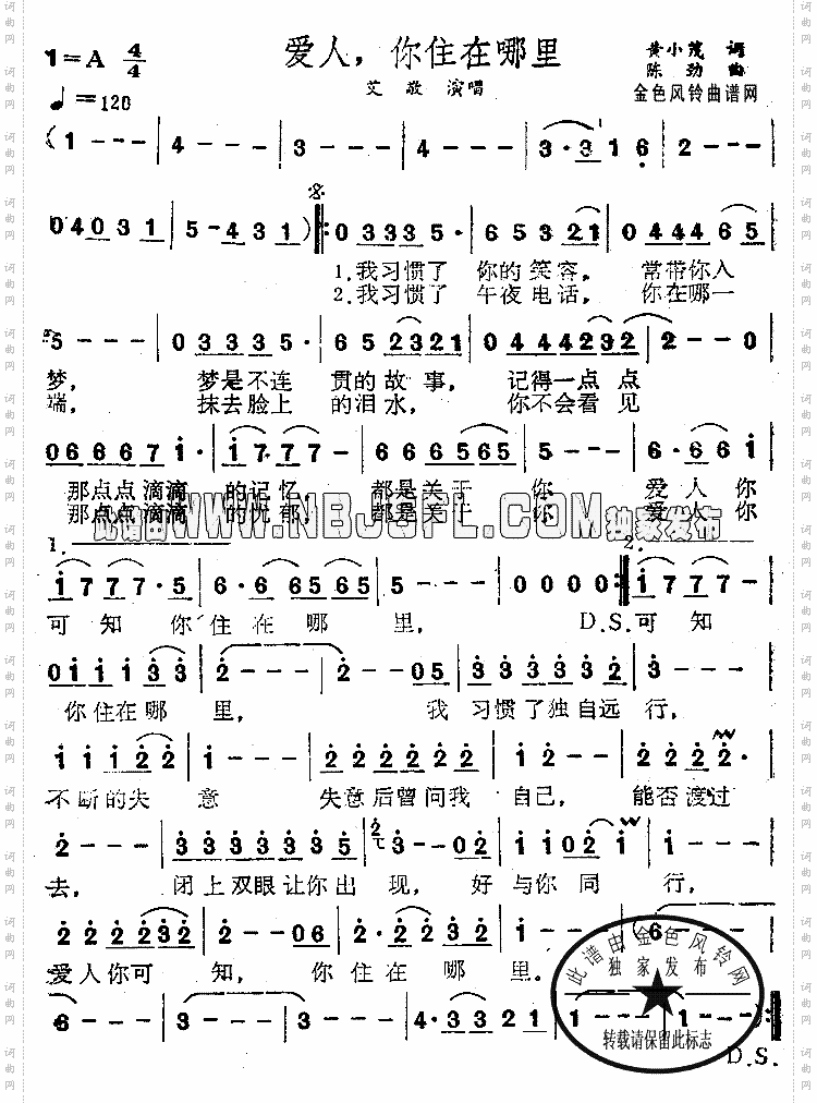 爱人你住在哪里