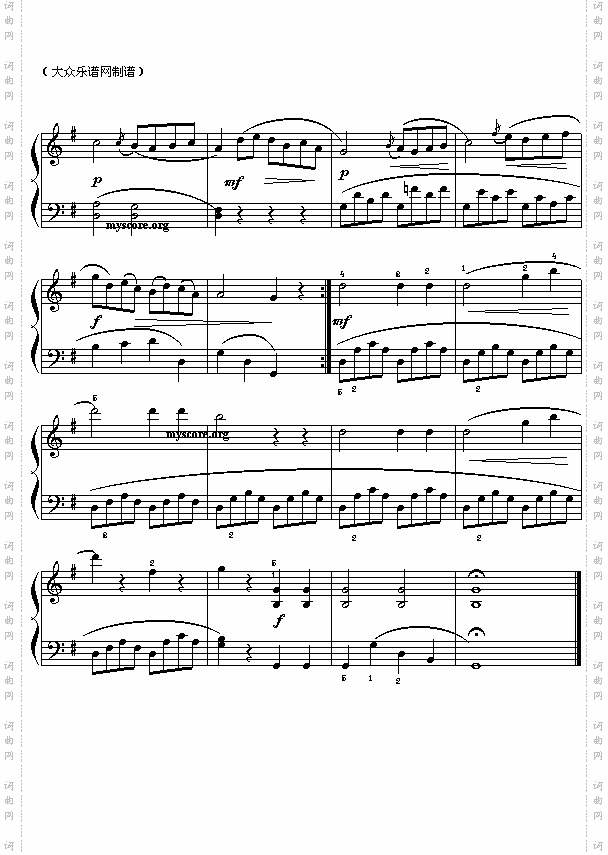 贝多芬：G大调小奏鸣曲之一