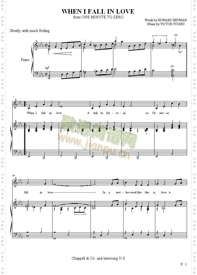 坠入爱河-WhenIFallInLove