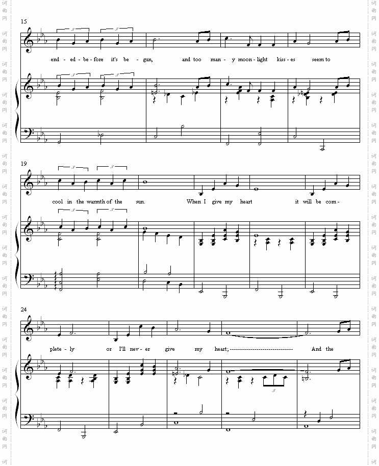 坠入爱河-WhenIFallInLove