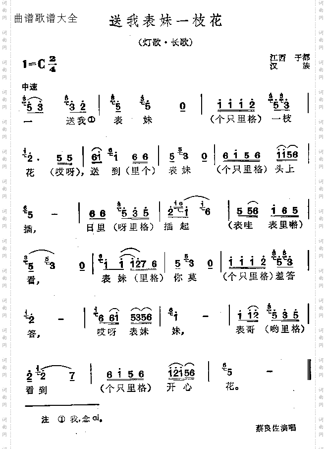 我送表妹一枝花_灯歌 长歌