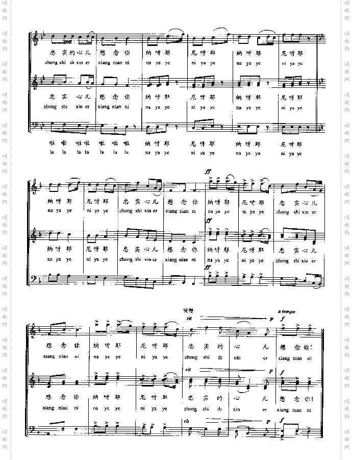 真实的心儿想念你