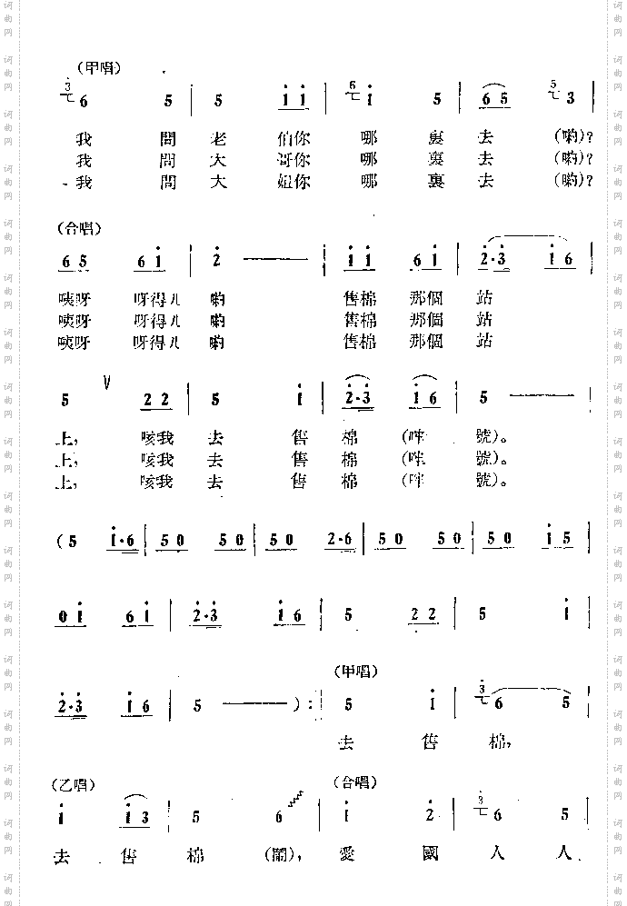 售棉对口